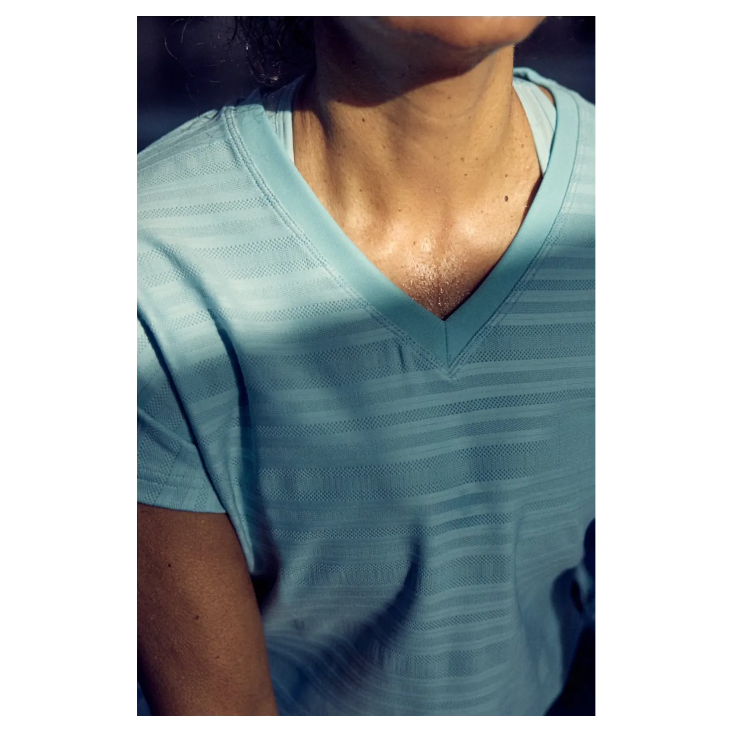 Perforated T-Shirt Blue Pearl