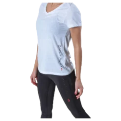 Performance Athl V-Neck Ss Tee White