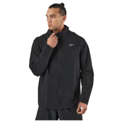 Performance Woven Zip-Up Jacket Black