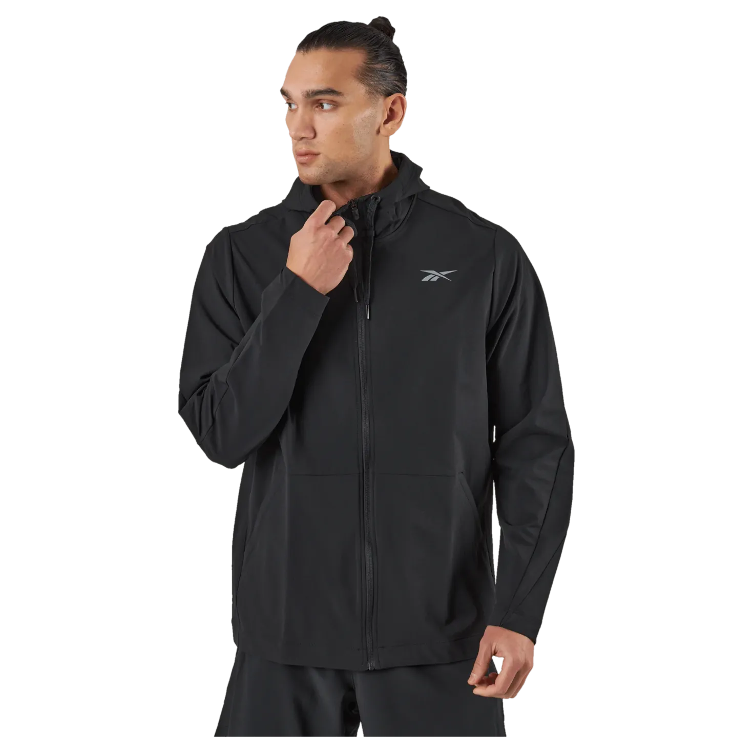 Performance Woven Zip-Up Jacket Black