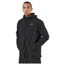 Performance Woven Zip-Up Jacket Black