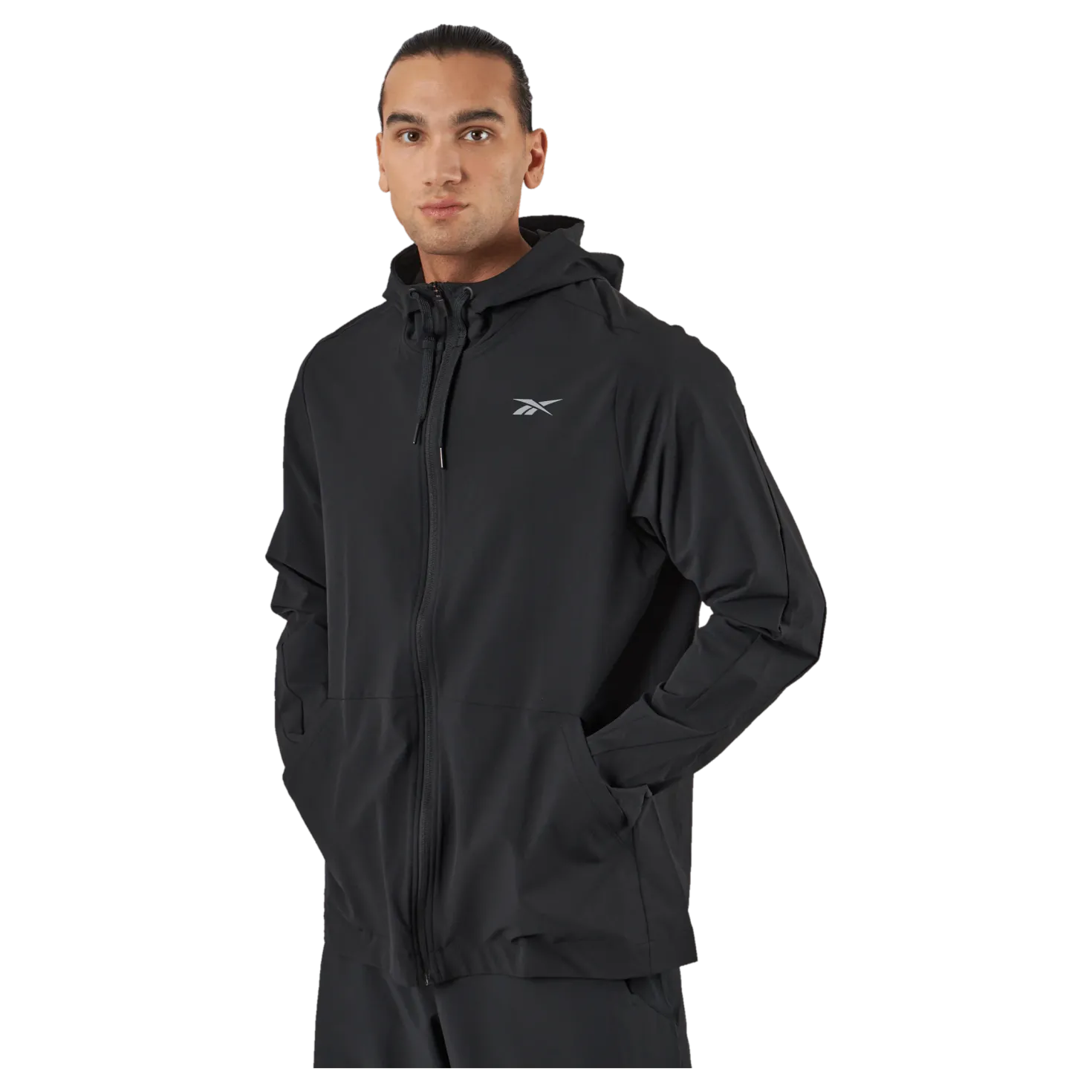 Performance Woven Zip-Up Jacket Black