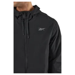 Performance Woven Zip-Up Jacket Black
