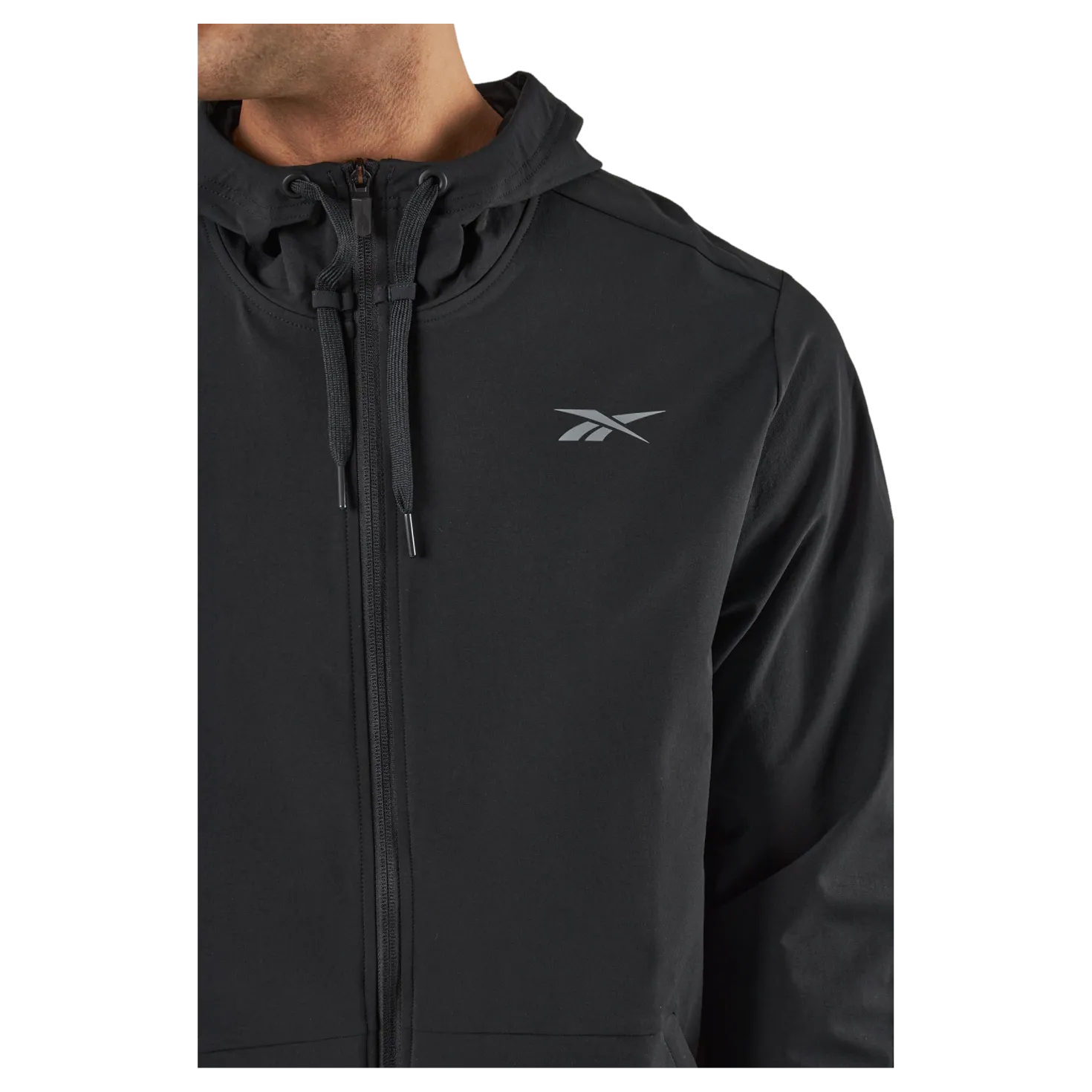 Performance Woven Zip-Up Jacket Black