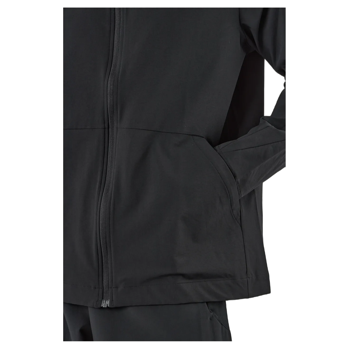 Performance Woven Zip-Up Jacket Black