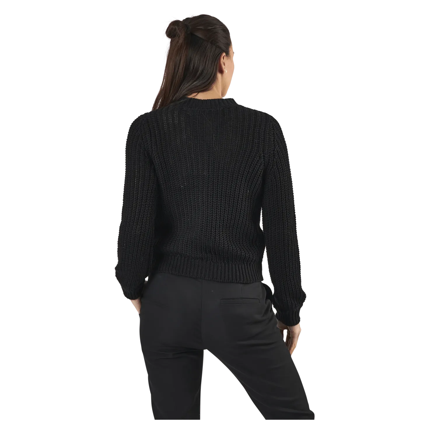 Petula Ls Knit Cardigan Black