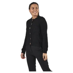 Petula Ls Knit Cardigan Black