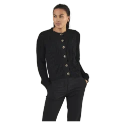 Petula Ls Knit Cardigan Black