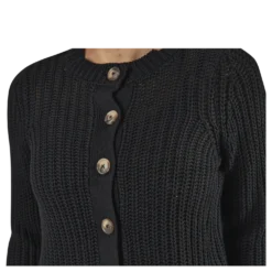 Petula Ls Knit Cardigan Black