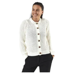 Petula Ls Knit Cardigan White