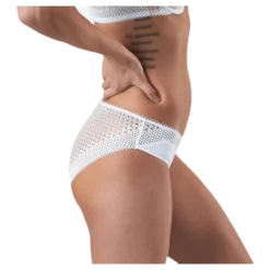 Pique Lace Bikini Brief White