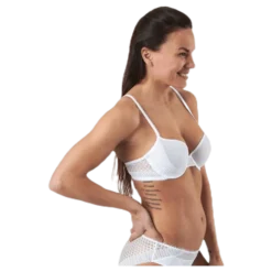 Pique Lace Lightly Lined Demi White