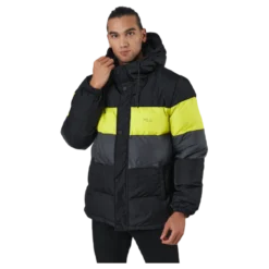 Pirro Blocked Puff Jacket Black-asphalt-sulphur Spring