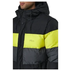Pirro Blocked Puff Jacket Black-asphalt-sulphur Spring