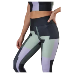 Printed Sport Tights Green