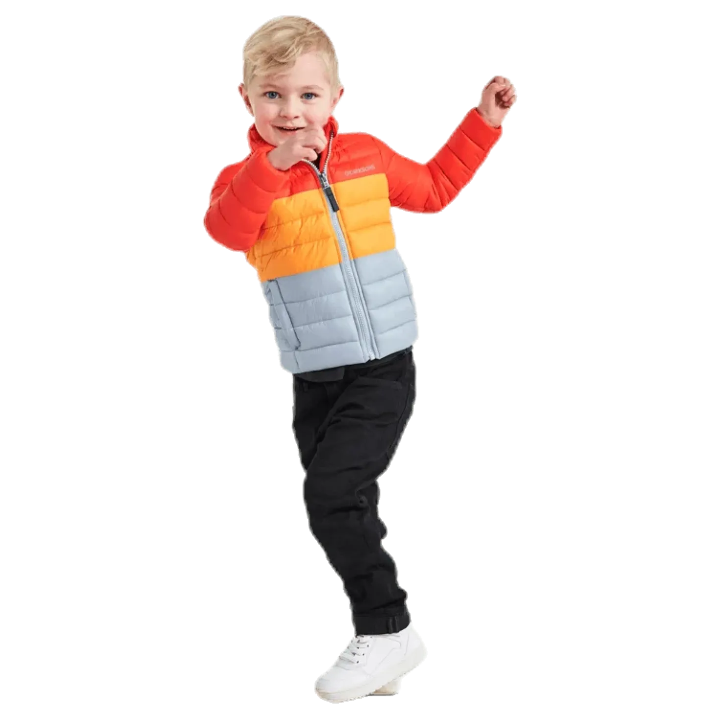 Puff Jacket Orange/Blue/Yellow