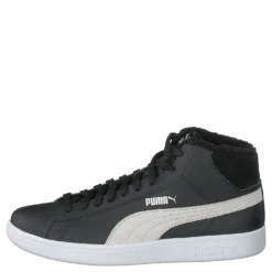 Puma Smash V2 Mid L Fur Jr Puma Black-puma White