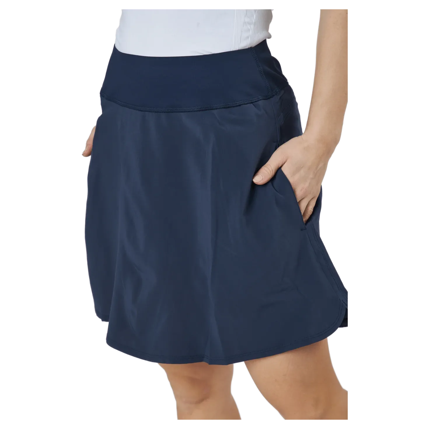 Pwrshape Solid Skirt Navy Blazer