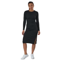 Quinn Rib Dress Black