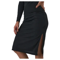 Quinn Rib Dress Black