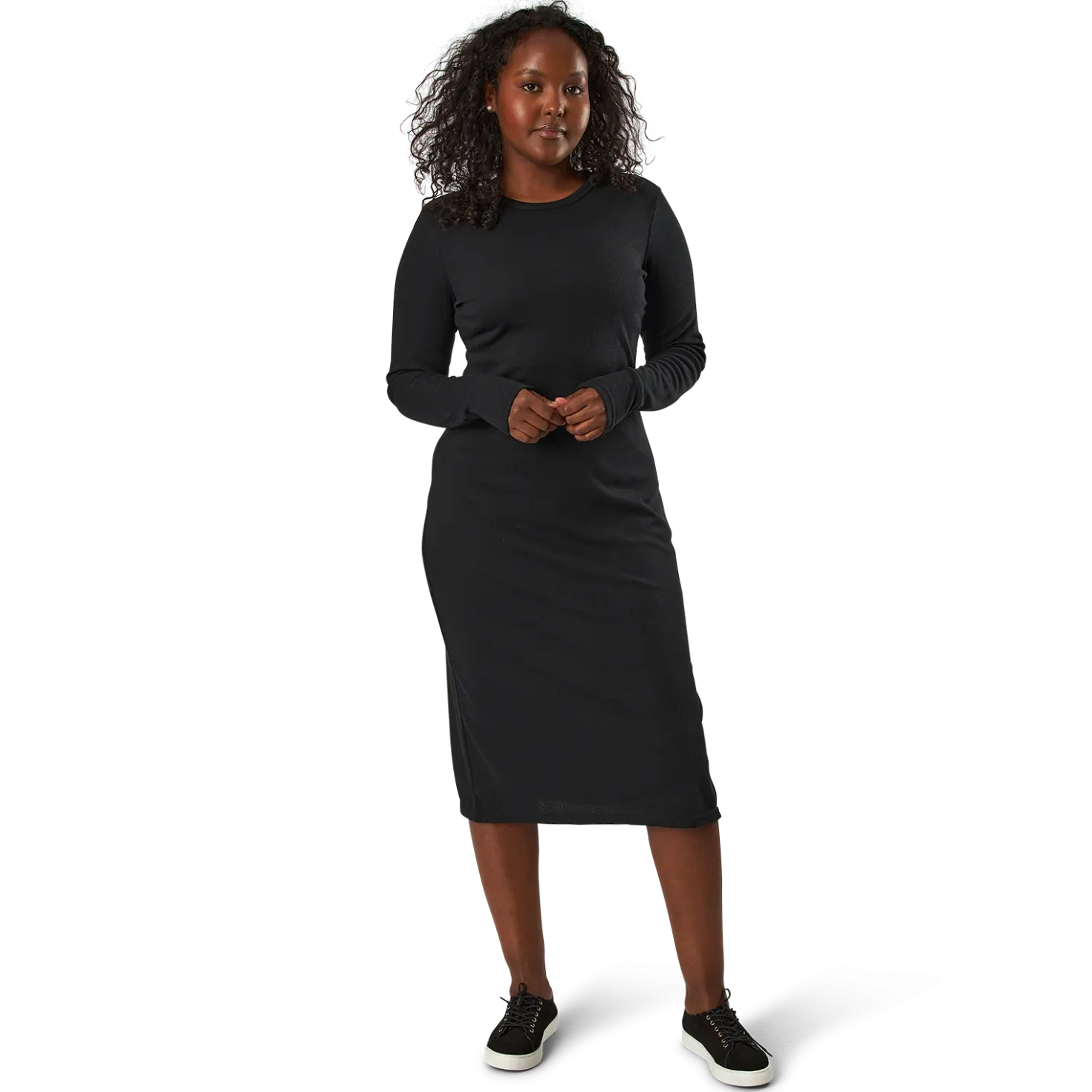 Quinn Rib Dress Black