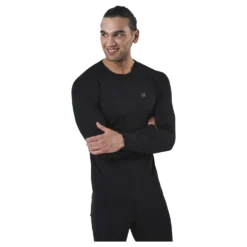 Ragnar Long Sleeve Base Layer 100% Merino Wool Black