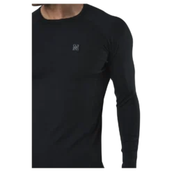 Ragnar Long Sleeve Base Layer 100% Merino Wool Black