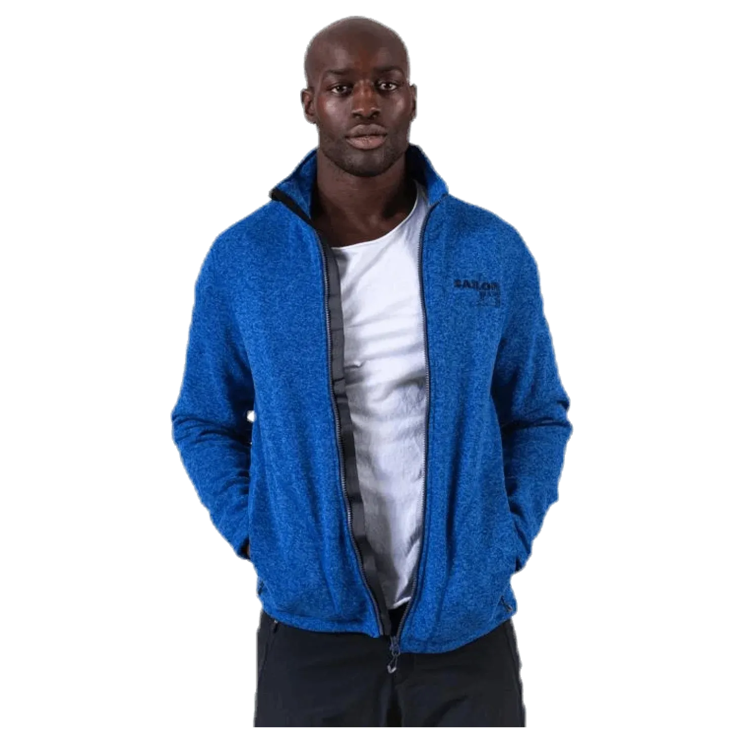 Ralf Melange Fleece Jacket w. Windproof Lining Blue