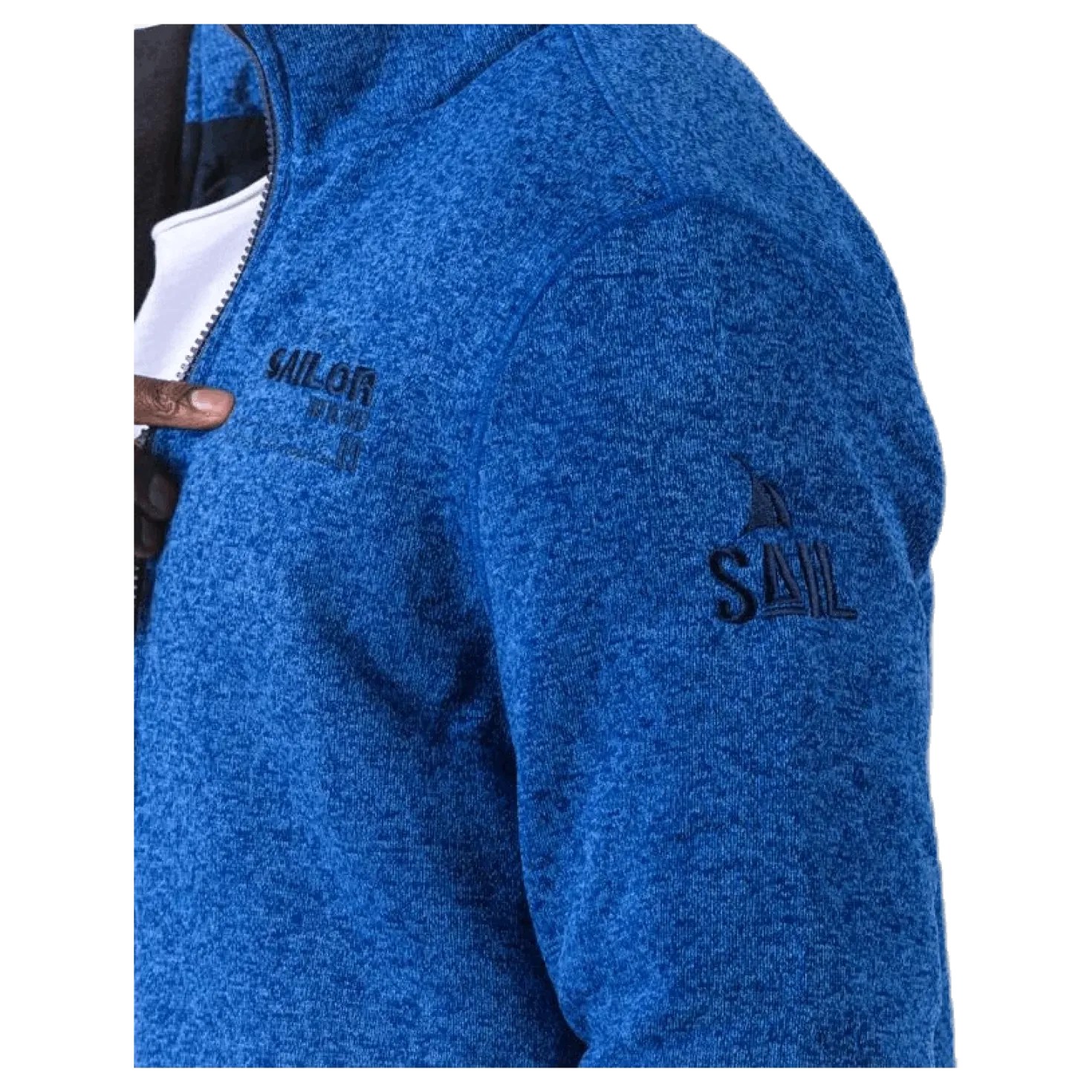 Ralf Melange Fleece Jacket w. Windproof Lining Blue