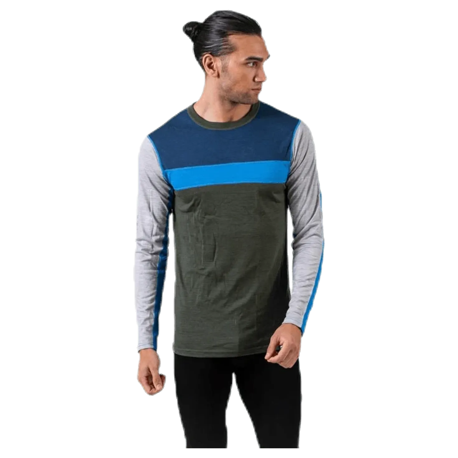 Retro wool Crew Green/Grey