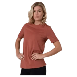 Ria Ss Fold Up Solid Tee Brown