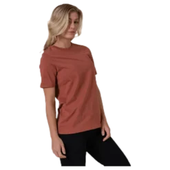 Ria Ss Fold Up Solid Tee Brown