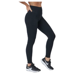 Ribbed Black Sand Melange Seam Black