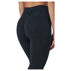 Ribbed Black Sand Melange Seam Black