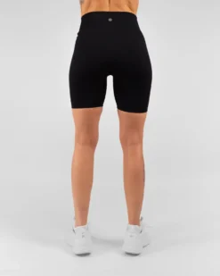 Ribbed Seamless Biker Shorts Black