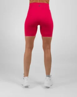 Ribbed Seamless Biker Shorts Berry