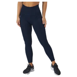 Ribbed Seamless Tights Navy Blue