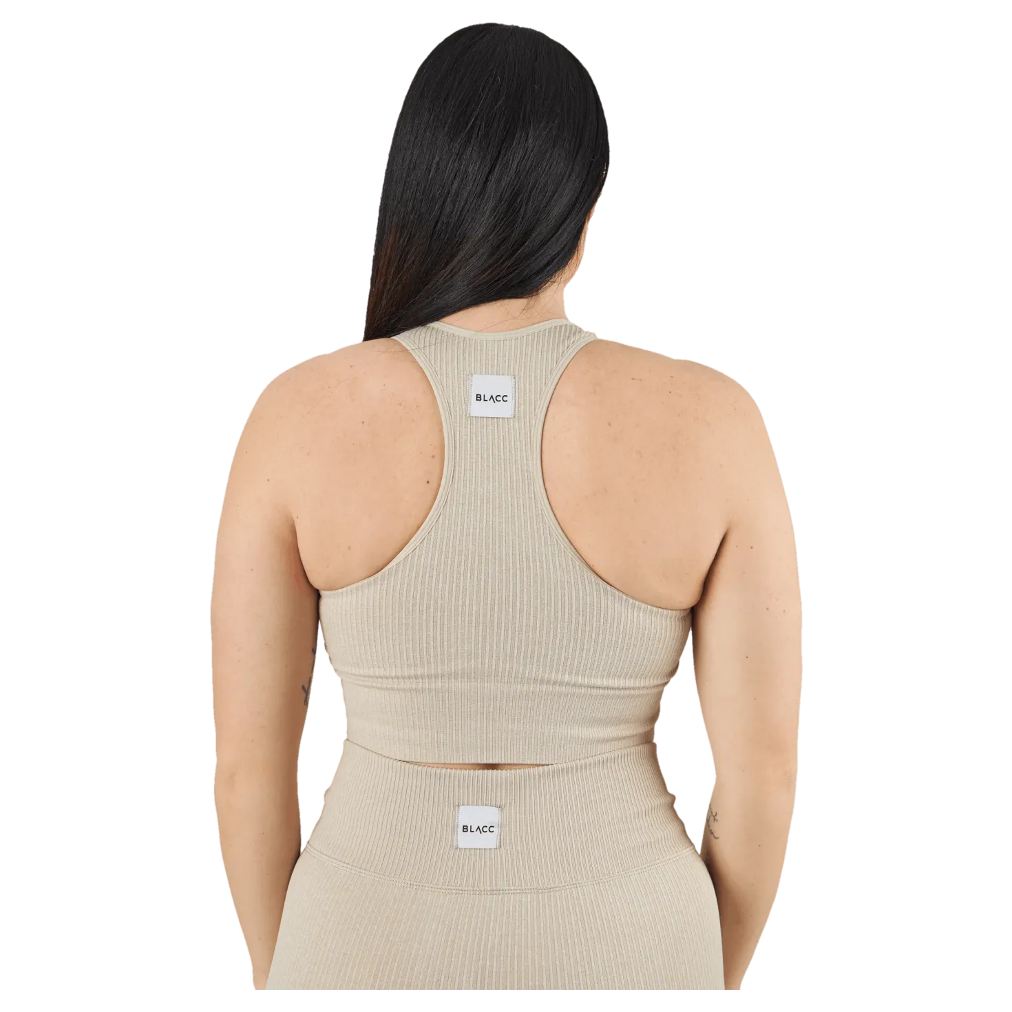 Rib Seamless Crop Top Mushroom