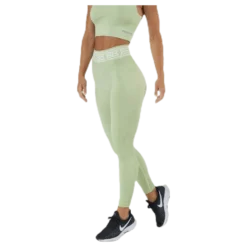 Rib Seamless Legging Green