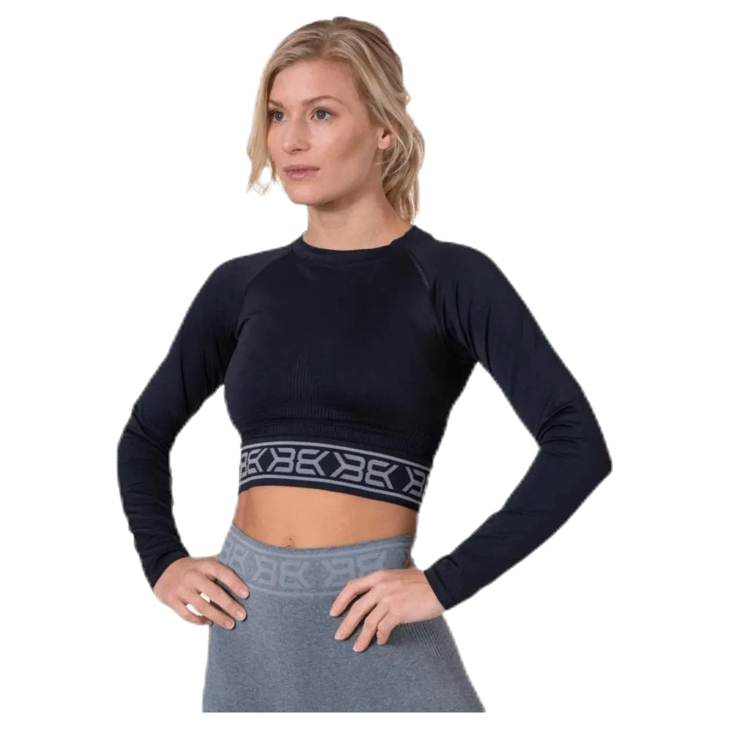 Rib Seamless LS Black