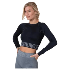 Rib Seamless LS Black
