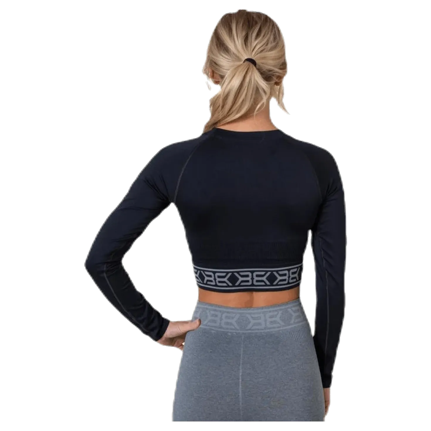 Rib Seamless LS Black
