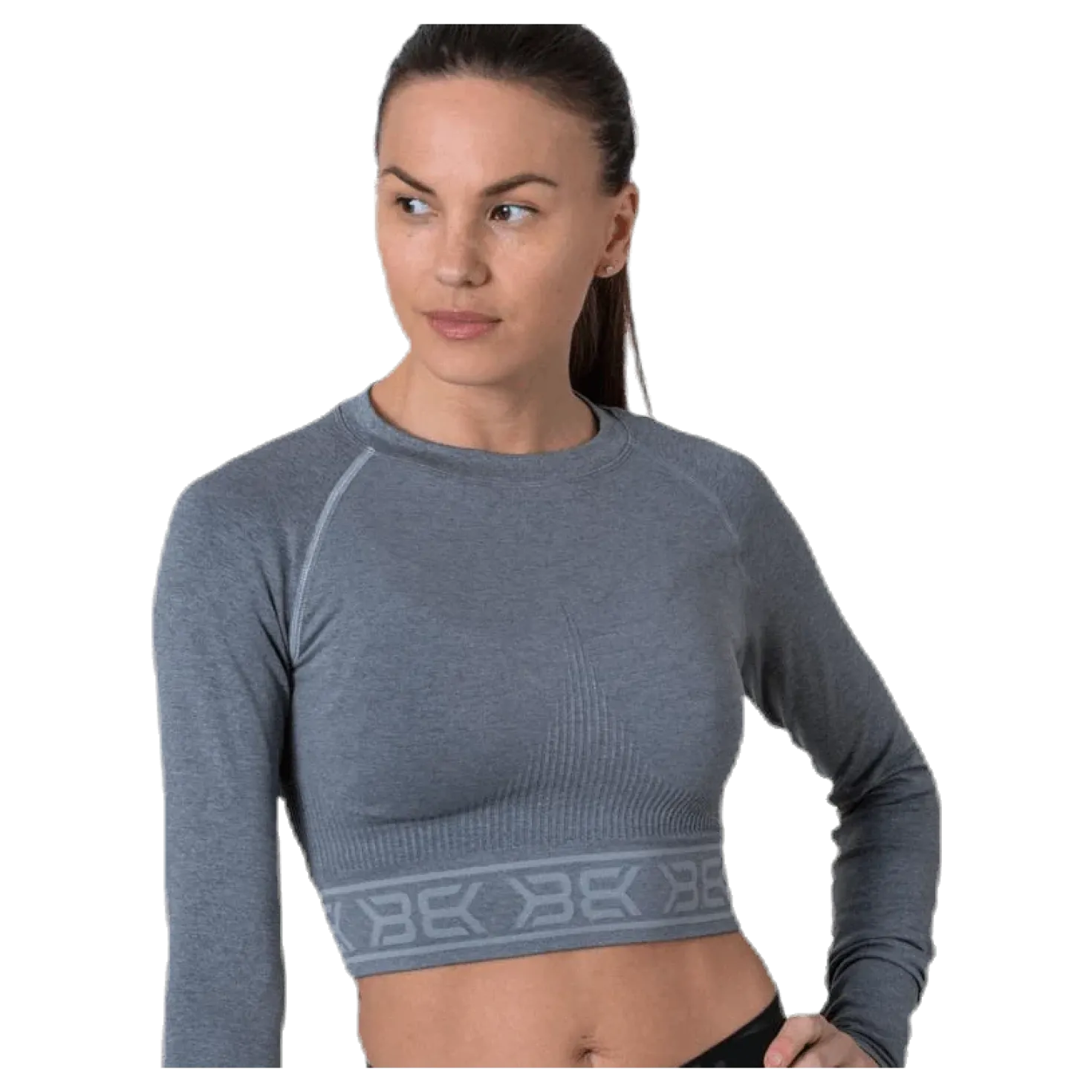 Rib Seamless LS Grey