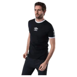 Ringer Taped Logo Tee Black