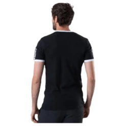 Ringer Taped Logo Tee Black