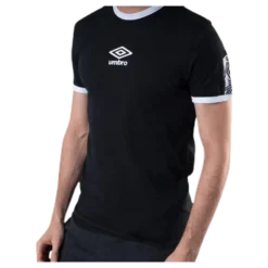 Ringer Taped Logo Tee Black