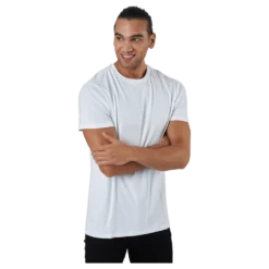 R-neck Tee Bamboo White
