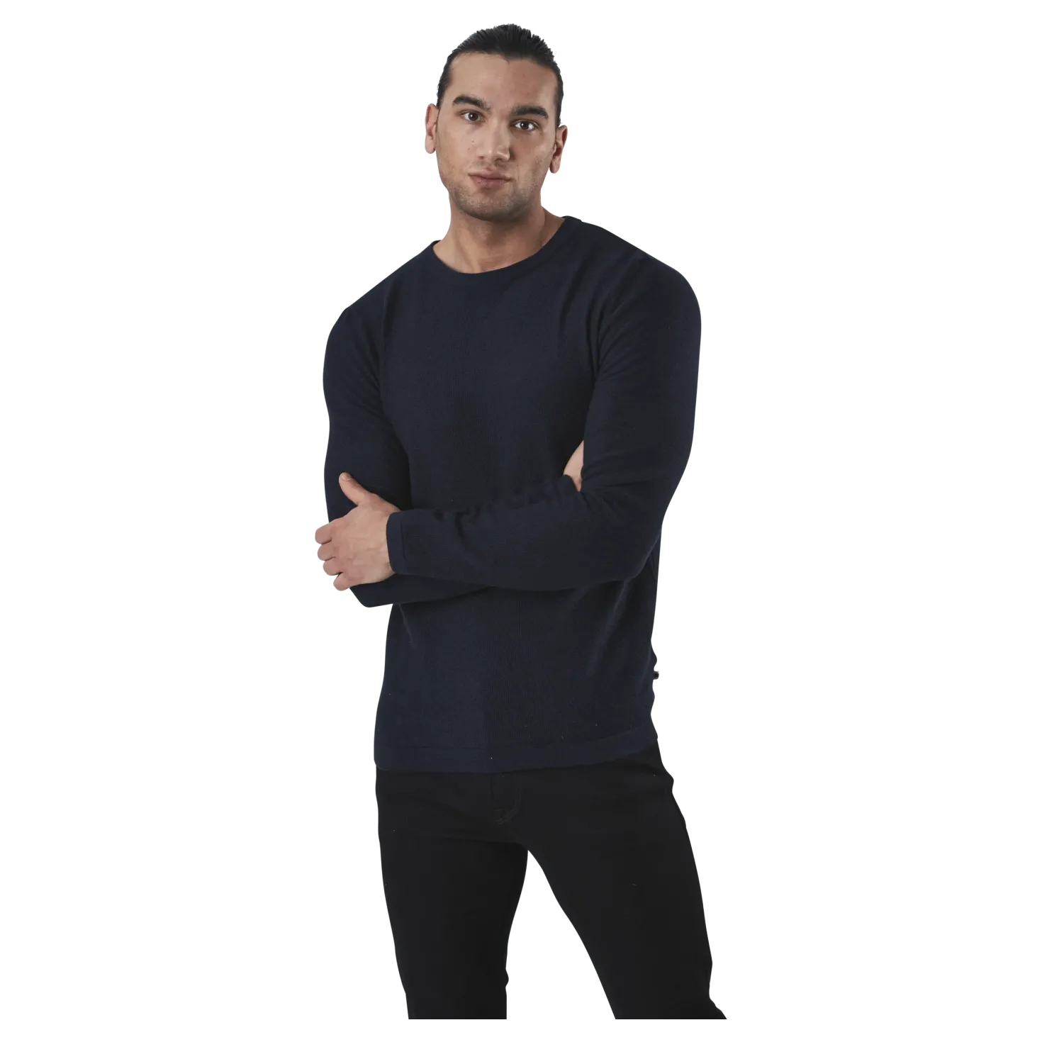 Rob Knit Crew Neck Blue