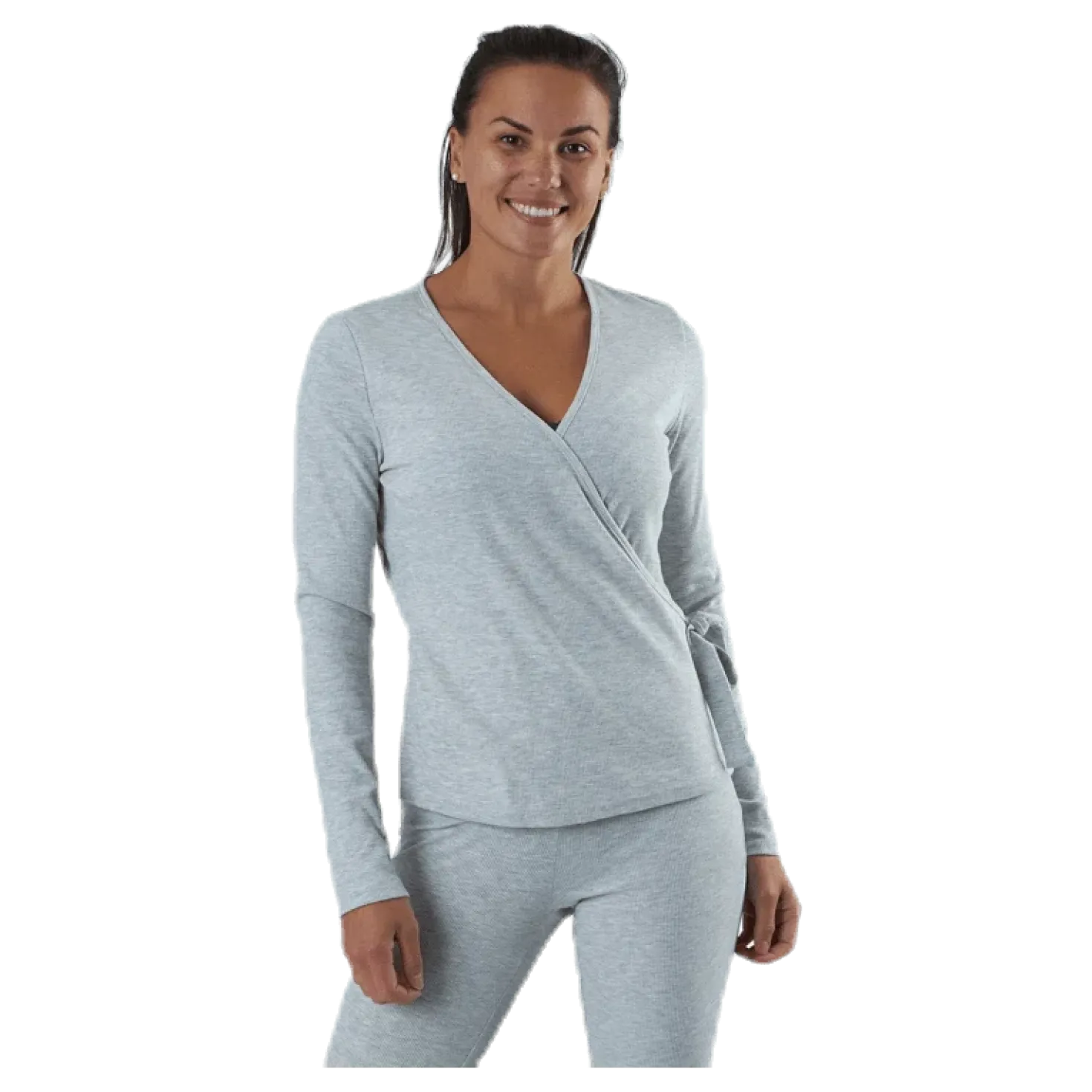 Rosa Wrap Top Lounge Bc Grey