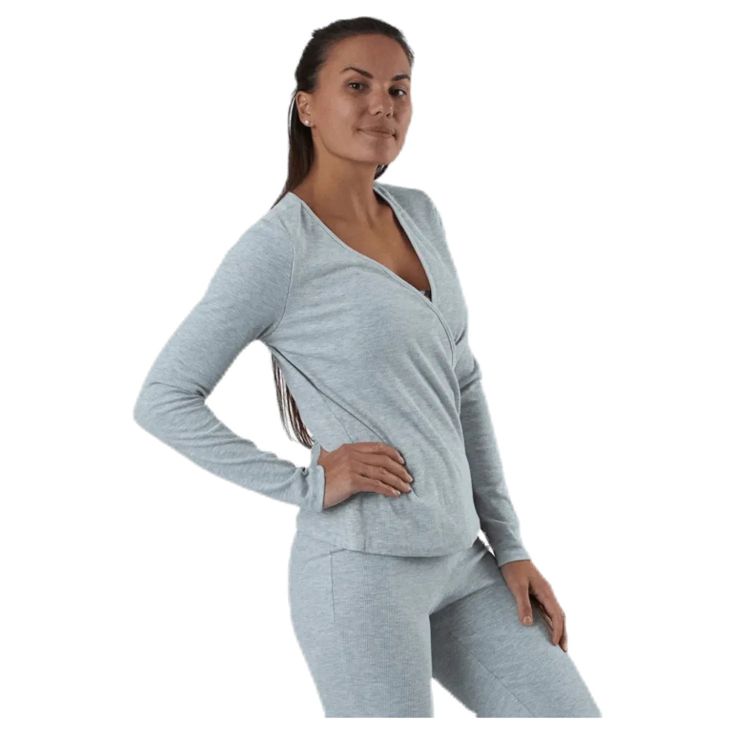 Rosa Wrap Top Lounge Bc Grey